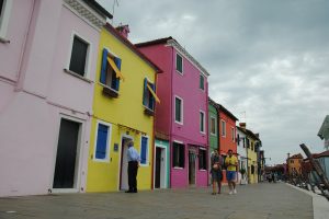 Gekleurde huizen Burano Venetie Lagune eiland