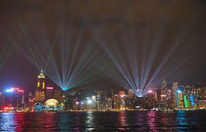 lichtshows avond steden